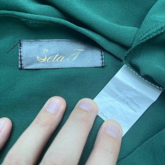 Seta T Green Blouse - Picture 3 of 4